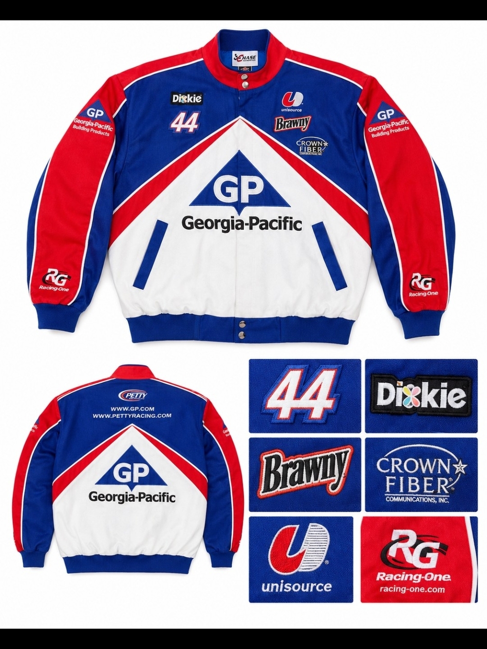 Georgia-Pacific GP Racing Jacket in Blue, Red & White